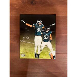 Jihaad Campbell signed autographed Philadelphia Eagles 8x10 Photo Beckett COA
